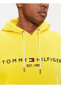 TOMMY HILFIGER - Tommy Hilfiger Bluza Logo MW0MW11599 Żółty Regular Fit. Kolor: żółty. Materiał: bawełna, syntetyk
