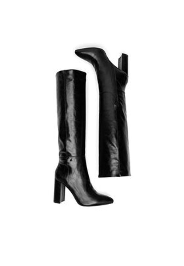 MEXX Kozaki MI001805743W Czarny. Kolor: czarny. Materiał: skóra