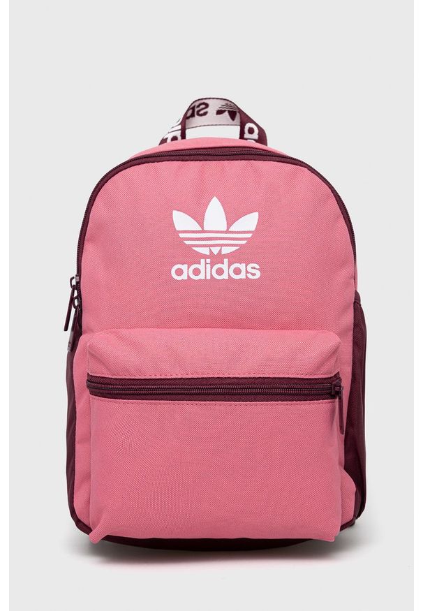adidas Originals Plecak damski kolor różowy mały z nadrukiem. Kolor: różowy. Materiał: materiał. Wzór: nadruk
