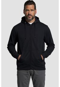 JAY-PI - Męska Rozpinana bluza z kapturem dzianina dresowa do 8XL. Typ kołnierza: kaptur. Kolekcja: plus size. Kolor: czarny. Materiał: materiał, poliester, bawełna