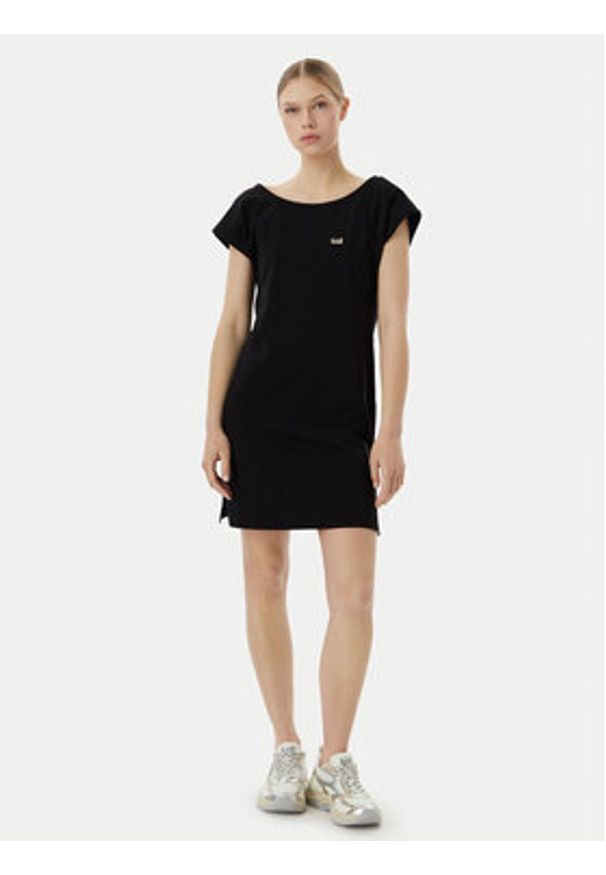 EA7 Emporio Armani Sukienka letnia 7W001478 AF10373 UC001 Czarny Relaxed Fit. Kolor: czarny. Materiał: bawełna. Sezon: lato