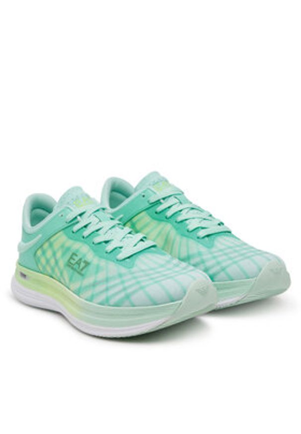 EA7 Emporio Armani Sneakersy X8X243 XK440 R984 Zielony. Kolor: zielony. Materiał: materiał