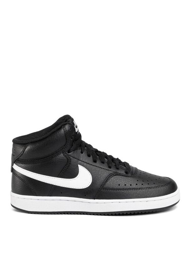 Nike Sneakersy Court Vision Mid CD5436 001 Czarny. Kolor: czarny. Materiał: skóra