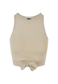 Urban Classics - Womens/Ladies Front Knot Crop Top. Kolor: biały