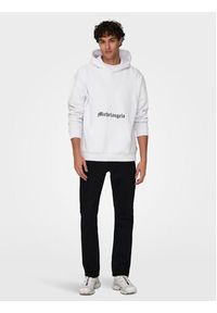 Only & Sons Bluza Apoh 22028208 Biały Relaxed Fit. Kolor: biały. Materiał: syntetyk, bawełna #6