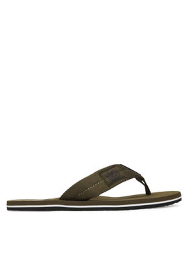 TOMMY HILFIGER - Tommy Hilfiger Japonki Patch Hilfiger Beach Sandal FM0FM05804 Zielony. Kolor: zielony. Materiał: materiał