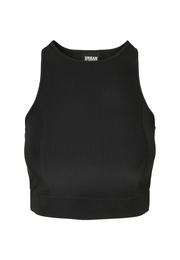 Damski crop top Urban Classics. Kolor: czarny. Długość: krótkie. Styl: sportowy