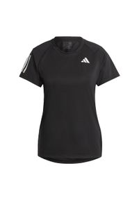 Adidas - Club Tennis Tee. Kolor: czarny. Materiał: materiał. Sport: tenis