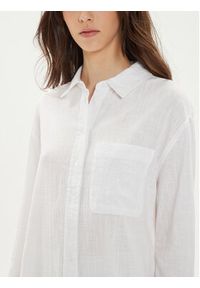 Gina Tricot Koszula 22624 Biały Loose Fit. Kolor: biały. Materiał: bawełna #4