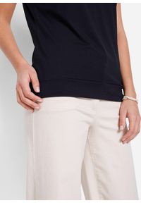 bonprix - T-shirt z zamkiem, krótki rękaw. Kolor: czarny. Długość rękawa: krótki rękaw. Długość: krótkie #2