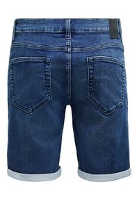 Only & Sons Szorty jeansowe Ply 22018582 Granatowy Regular Fit. Kolor: niebieski. Materiał: jeans, bawełna #4