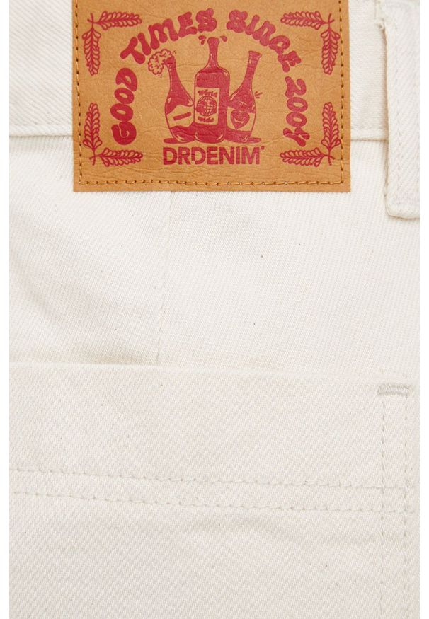 Dr. Denim jeansy damskie high waist. Stan: podwyższony. Kolor: beżowy