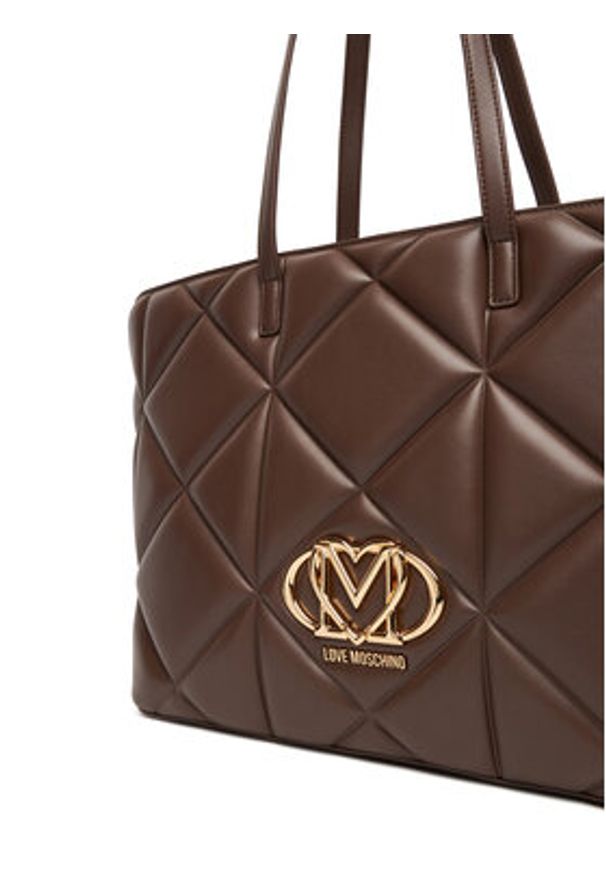 Love Moschino - LOVE MOSCHINO Torebka JC4120PP0NLC0313 Brązowy. Kolor: brązowy. Materiał: skórzane