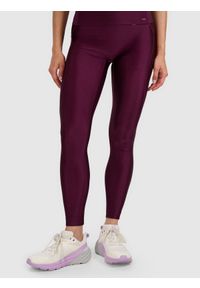4f - 4F Legginsy treningowe szybkoschnące damskie - fioletowe M. Stan: podwyższony. Kolor: fioletowy. Materiał: dzianina, materiał, syntetyk, włókno, elastan. Długość: długie. Sport: fitness, joga i pilates