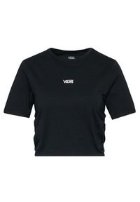 Vans T-Shirt Shea Rouched VN0A4PP7 Czarny Regular Fit. Kolor: czarny. Materiał: bawełna #4