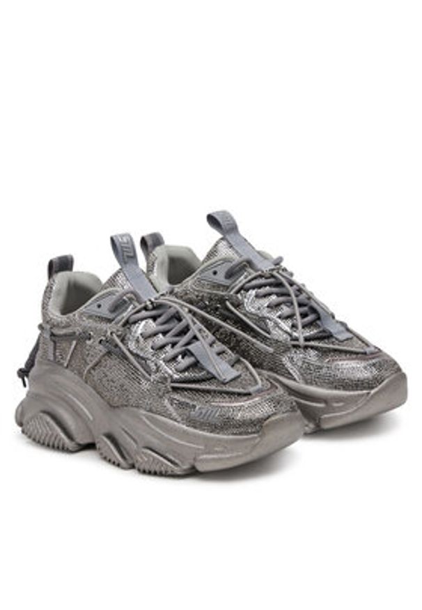 Steve Madden Sneakersy Vault 2R SM11003549 Srebrny. Kolor: srebrny. Materiał: materiał