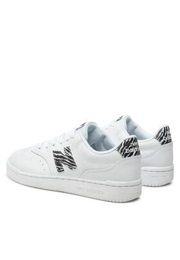 New Balance Sneakersy BBW80APB Biały. Kolor: biały. Materiał: skóra, zamsz