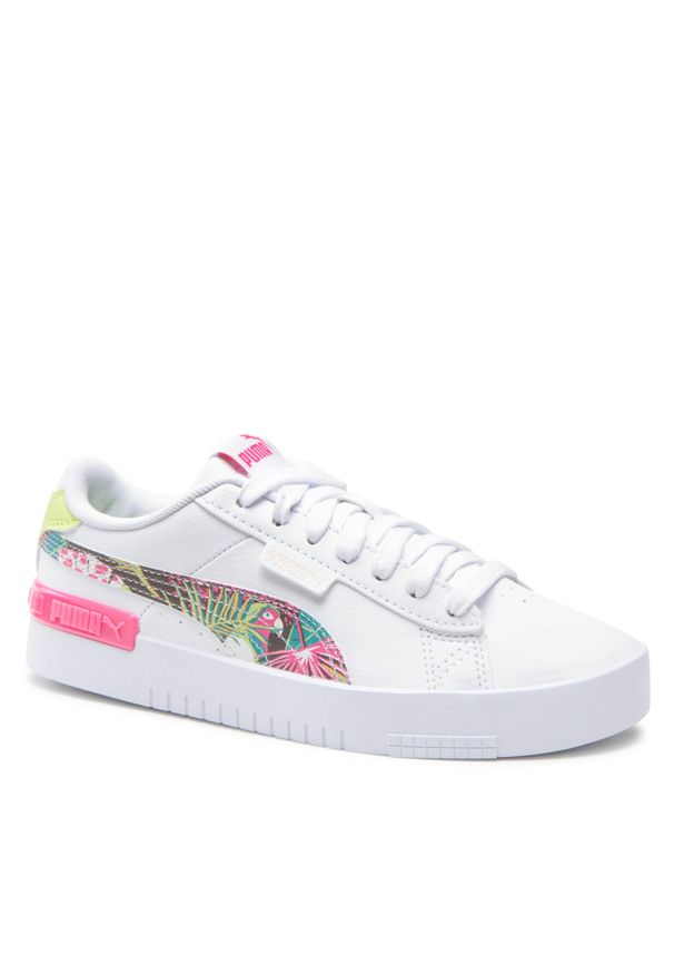 Sneakersy Puma Jada Vacay Queen Jr 389750 03 White/Lily/Pink/Black/Gold. Kolor: biały. Materiał: skóra