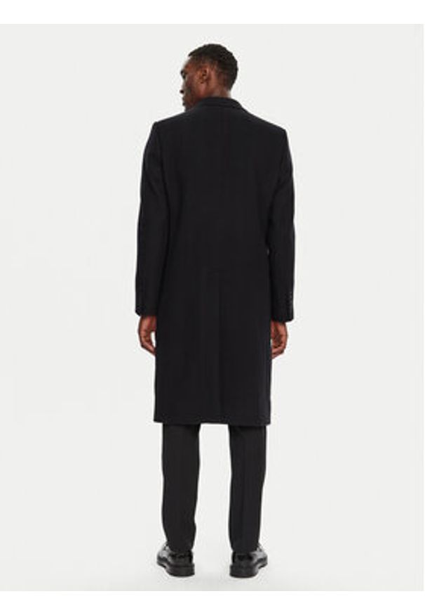 DOLCE & GABBANA - Dolce&Gabbana Płaszcz wełniany G036IT HUMJ2 Czarny Regular Fit. Kolor: czarny. Materiał: wełna