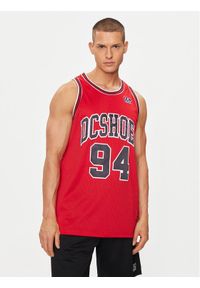 DC Tank top Shy Town Jersey ADYKT03230 Czerwony Regular Fit. Kolor: czerwony. Materiał: syntetyk