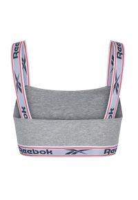 Reebok - Biustonosz Sportowy Damski Krystal. Kolor: szary. Styl: sportowy