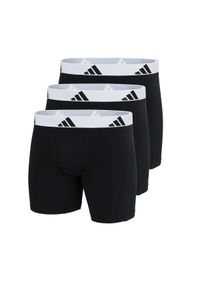 Adidas - Bokserki Active Flex Cotton 3 pak. Kolor: szary, wielokolorowy. Materiał: elastan, bawełna. Sport: fitness