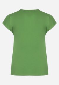 Born2be - Zielony T-shirt z Krótkim Rękawem i Ozdobną Koronką Winneli. Okazja: na co dzień. Kolekcja: plus size. Kolor: zielony. Materiał: koronka. Długość rękawa: krótki rękaw. Długość: krótkie. Wzór: koronka. Styl: klasyczny, casual, elegancki #7