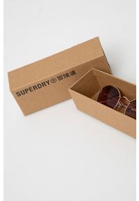 Superdry okulary przeciwsłoneczne damskie kolor złoty. Kształt: okrągłe. Kolor: złoty #3