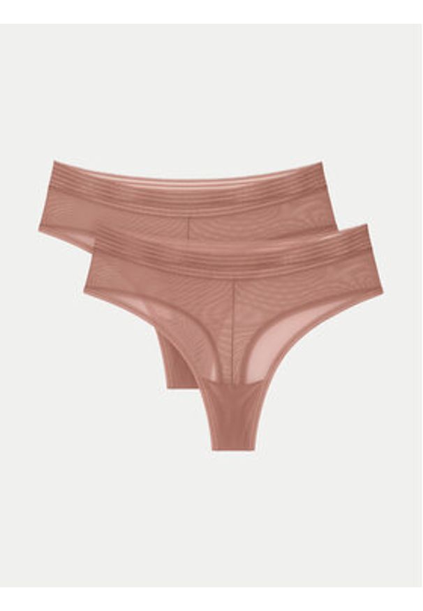 Triumph Komplet 2 par stringów Tempting Sheer 10218590 Beżowy. Kolor: beżowy. Materiał: syntetyk