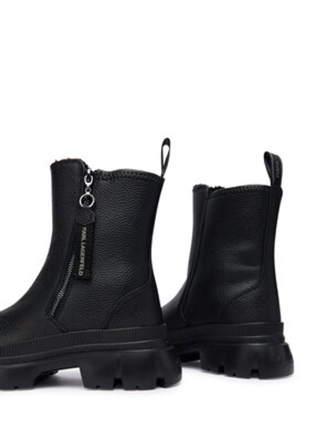 Karl Lagerfeld - KARL LAGERFELD Botki KL43566 Czarny. Kolor: czarny. Materiał: skóra