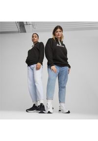 Bluzy sportowa damska Puma Ess+ Script. Typ kołnierza: kaptur. Kolor: czarny. Materiał: materiał, polar, bawełna. Sezon: zima