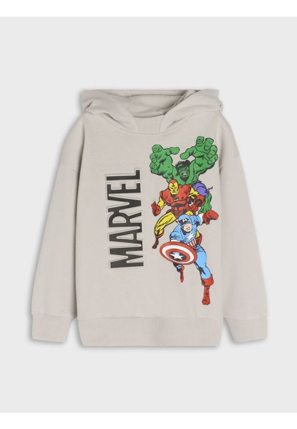 Sinsay - Bluza Marvel - kremowy. Typ kołnierza: kaptur. Kolor: kremowy. Wzór: motyw z bajki