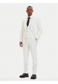 Hugo - HUGO Garnitur Henry 50559672 Kremowy Slim Fit. Kolor: kremowy. Materiał: bawełna #1
