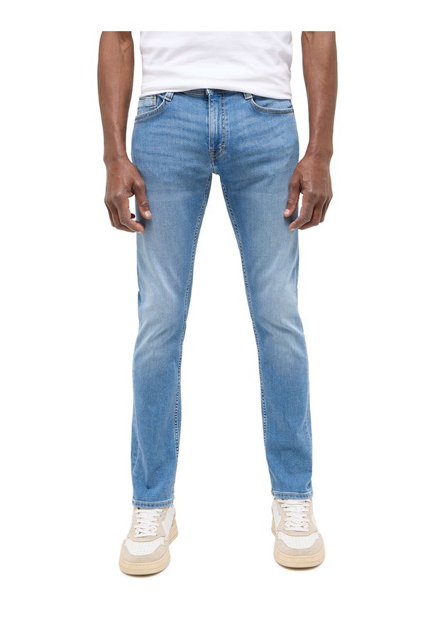 Męskie Spodnie Jeansowe Mustang Style Oregon Slim Denim Blue 1016315 5000 403
