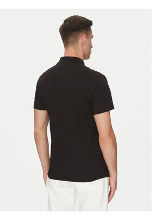 Lacoste Polo DH5522 Czarny Regular Fit. Typ kołnierza: polo. Kolor: czarny. Materiał: syntetyk, bawełna