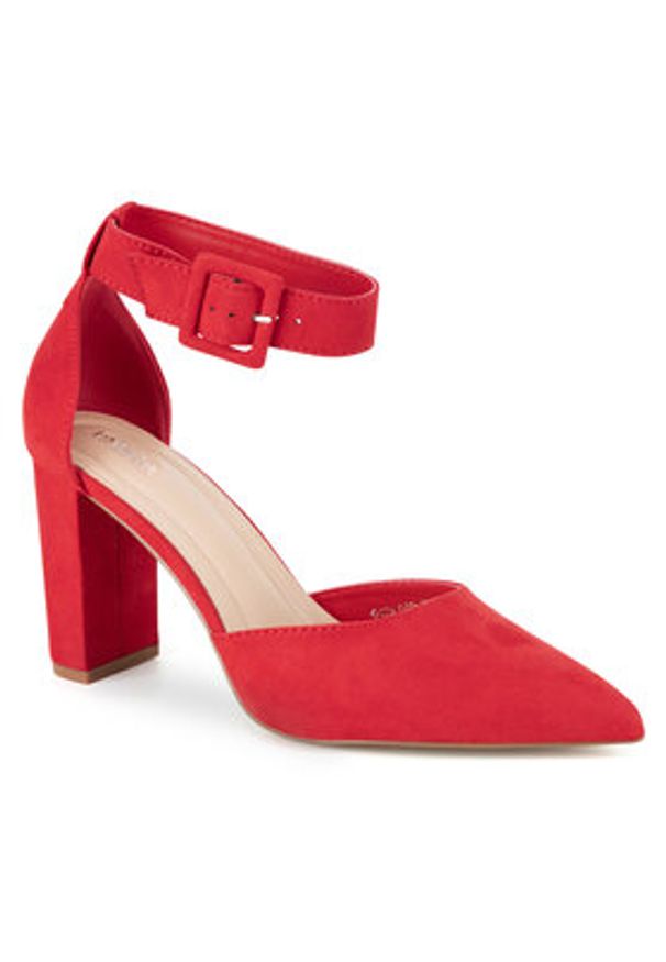 DeeZee Czółenka LH230312-5 Czerwony. Kolor: czerwony. Materiał: materiał