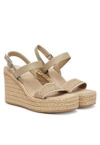 Calvin Klein Espadryle Wedge Espad 70 Webbing Lth HW0HW02901 Beżowy. Kolor: beżowy. Materiał: skóra #4