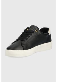 GANT - Gant sneakersy skórzane Lagalilly 24531698.G041 kolor czarny. Nosek buta: okrągły. Zapięcie: sznurówki. Kolor: czarny. Materiał: skóra. Obcas: na obcasie. Wysokość obcasa: niski #3