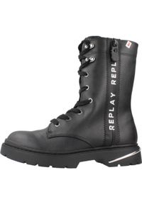 Replay - Buty REPLAY JL170034S Czarny. Kolor: czarny. Materiał: syntetyk, tkanina. Styl: sportowy. Sport: turystyka piesza