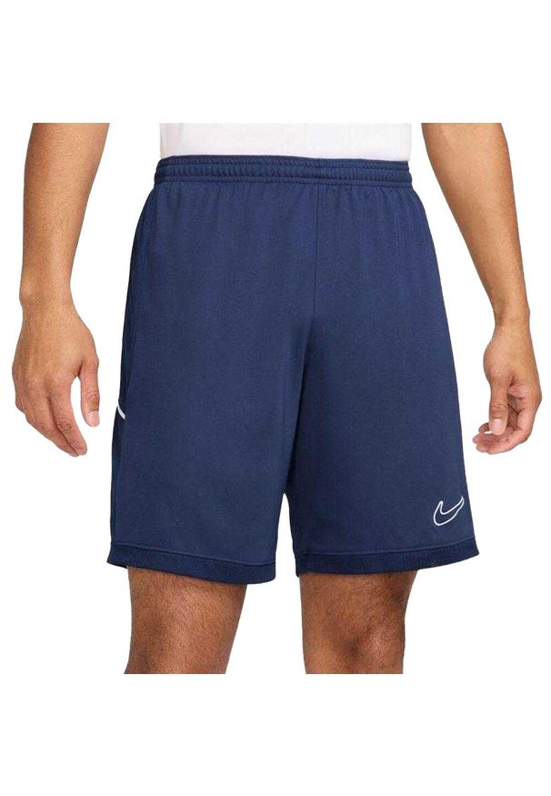 Nike - Męskie Spodenki Academy 25 DriFIT. Kolor: niebieski. Sport: turystyka piesza