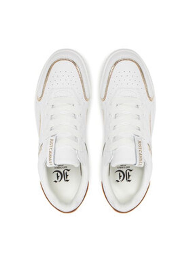 Just Cavalli Sneakersy 78RA3ST2 ZPA98 Biały. Kolor: biały. Materiał: skóra