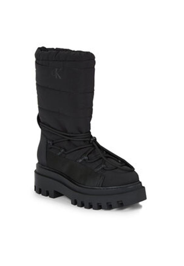 Calvin Klein Jeans Śniegowce Flatform Snow Boot Nylon Wn YW0YW01146 Czarny. Kolor: czarny. Materiał: nylon, materiał