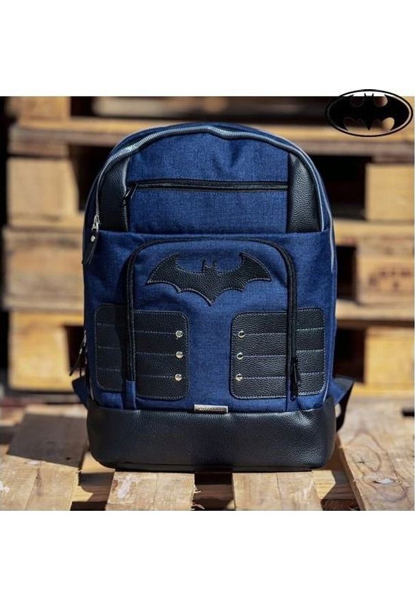 NoName - Plecak Casual Batman Granatowy. Kolor: niebieski. Wzór: motyw z bajki. Styl: casual