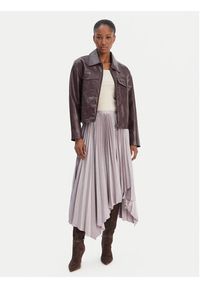 BOSS Spódnica plisowana C_Vlantel 50558807 Fioletowy Regular Fit. Kolor: fioletowy. Materiał: syntetyk #5