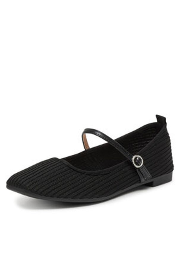 Jenny - JENNY Baleriny WFA3548-3 Czarny. Kolor: czarny. Materiał: materiał