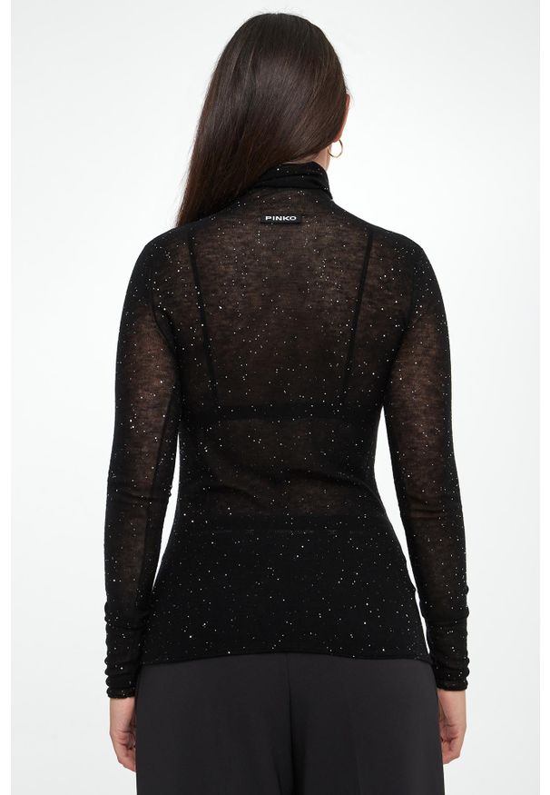 Pinko - Golf damski wełniany Moss PINKO. Typ kołnierza: golf. Materiał: wełna