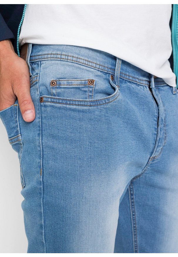 bonprix - Lekkie dżinsy Regular Fit ze stretchem, Straight (2 pary). Kolor: niebieski
