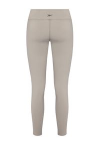 Reebok Legginsy 100076185 Beżowy Slim Fit. Kolor: beżowy. Materiał: syntetyk