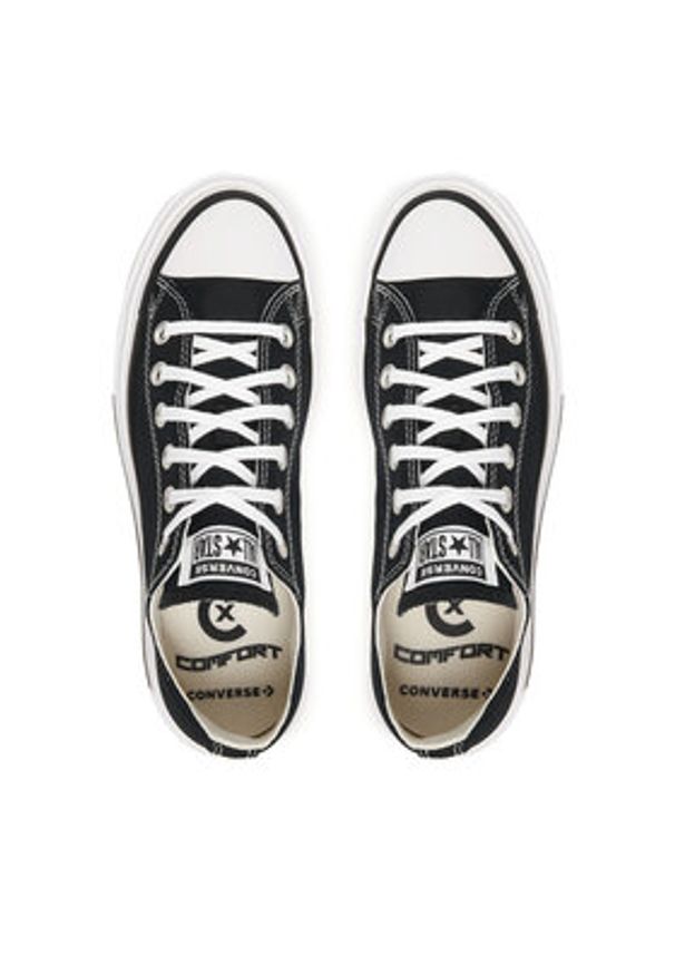 Converse Trampki Chuck Taylor All Star Lift Double Stack Platform A15490C Czarny. Kolor: czarny. Materiał: materiał. Obcas: na platformie