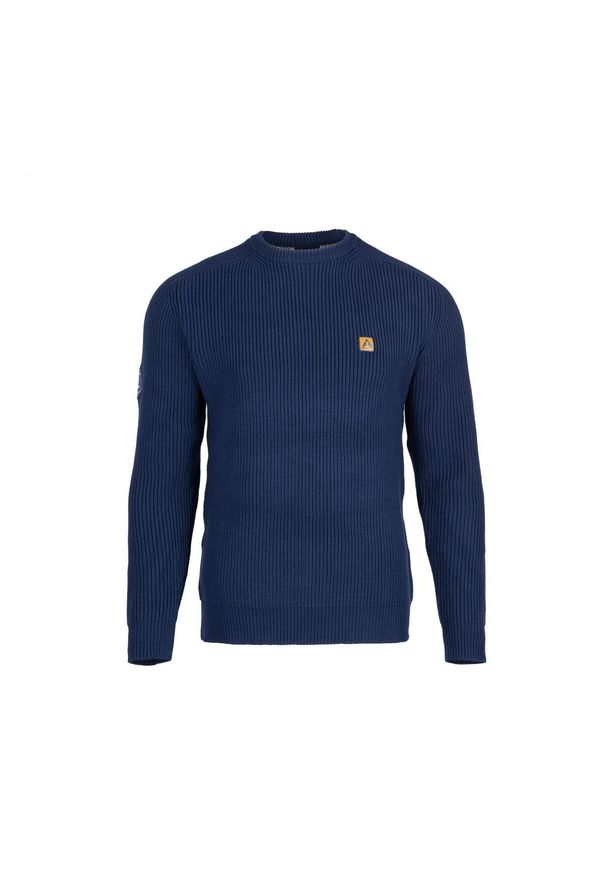 Bergson - Sweter męski SAILOR. Okazja: na co dzień. Kolor: niebieski. Styl: casual